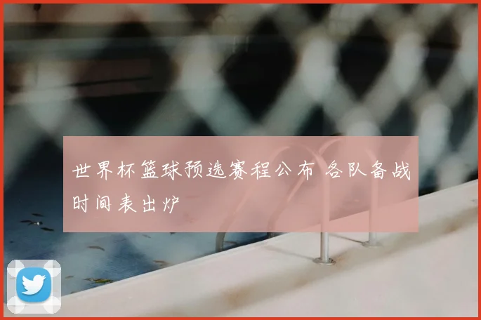 世界杯篮球预选赛程公布 各队备战时间表出炉